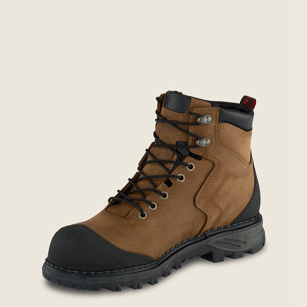 Safety Støvler Herre - Red Wing Burnside - 6-Inch Waterproof Toe - Brune/Sort - CGRSTE-541